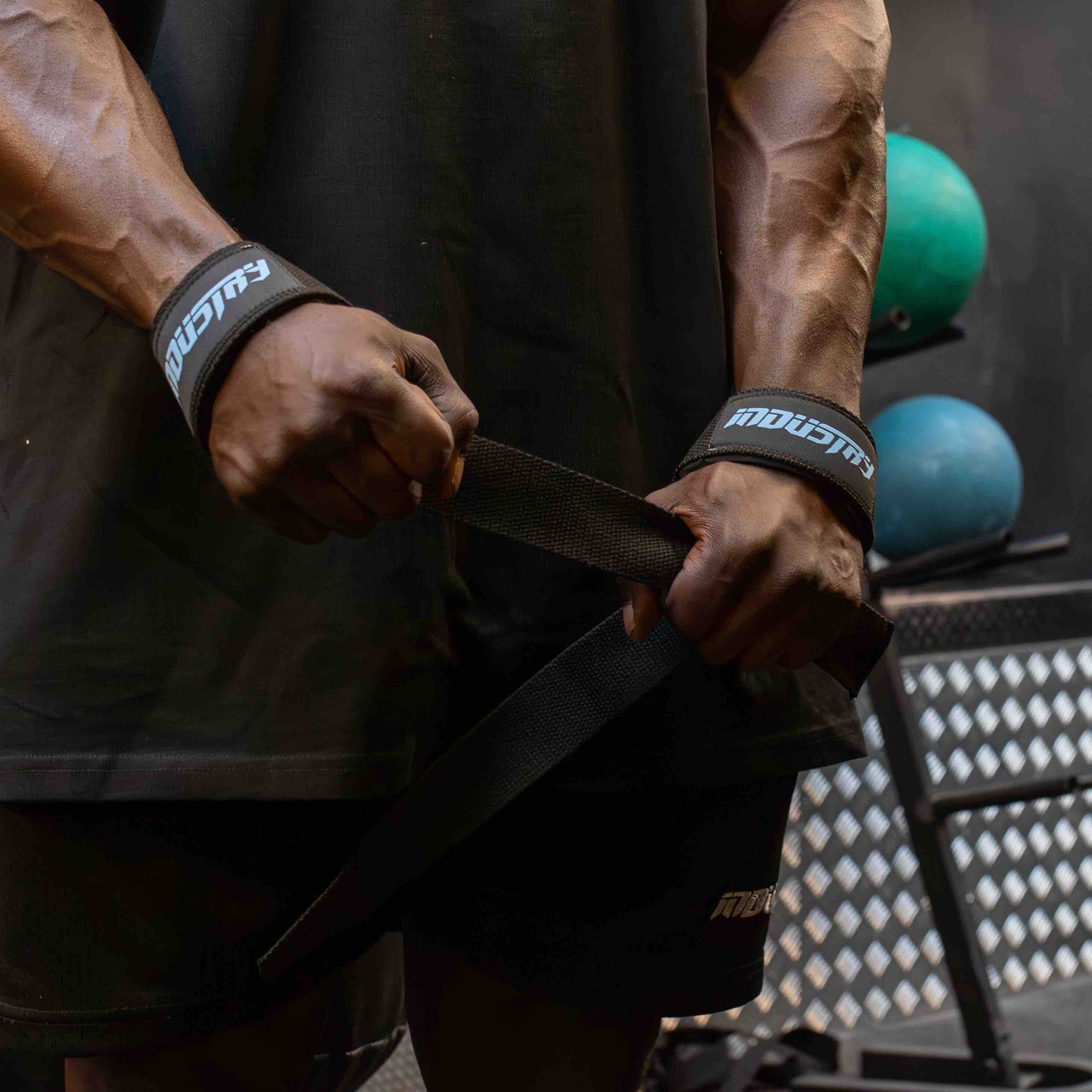 team industry wrist straps deadlifting bodybuilding