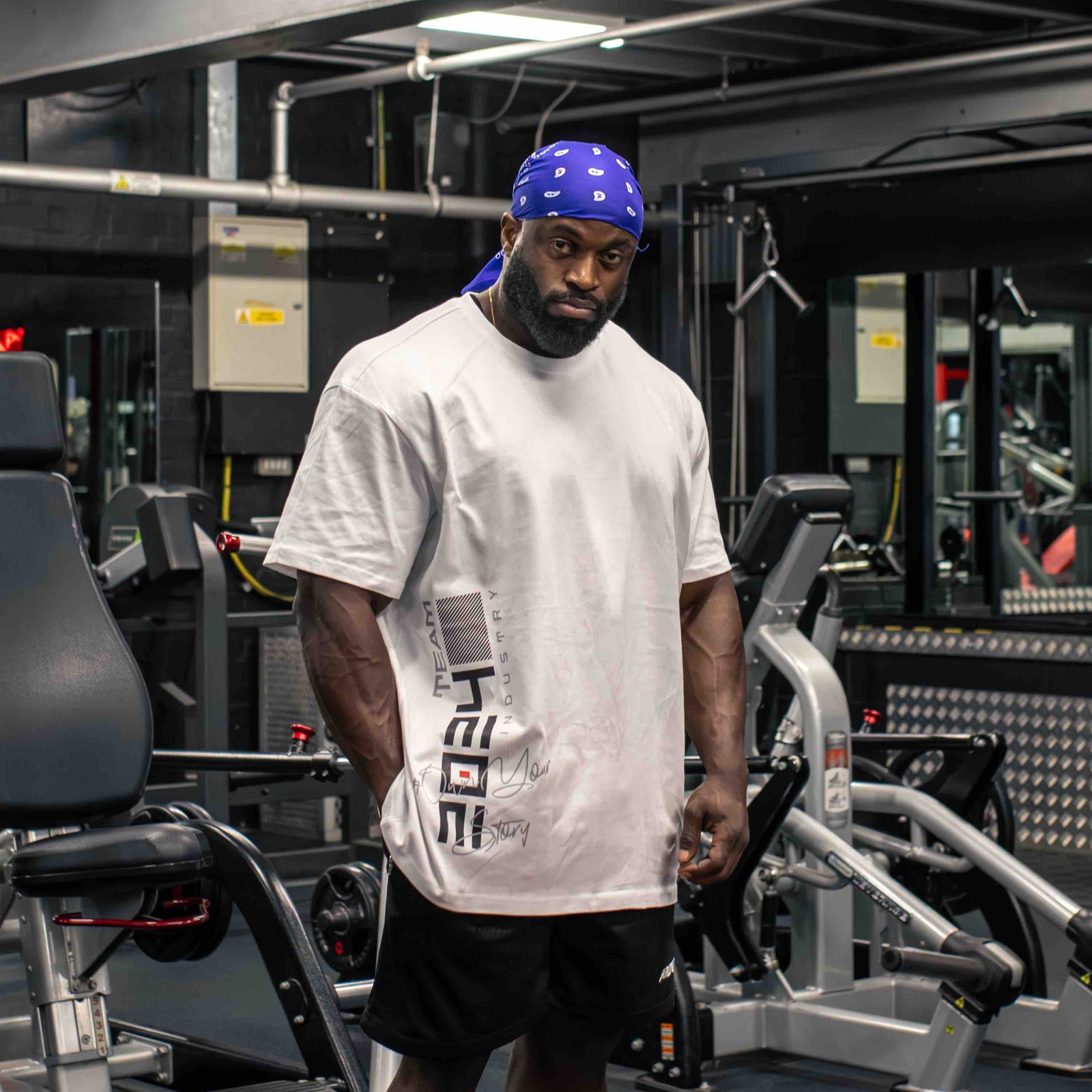 team industry bodybuilding and fitness tee shirt for strongman hyrox